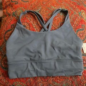 NWT Lululemon Energy Bra Long Line In Iron Blue Size Small